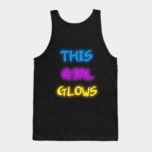 This girl glows funny gift idea Tank Top